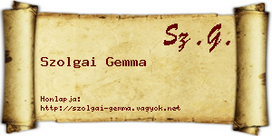 Szolgai Gemma névjegykártya